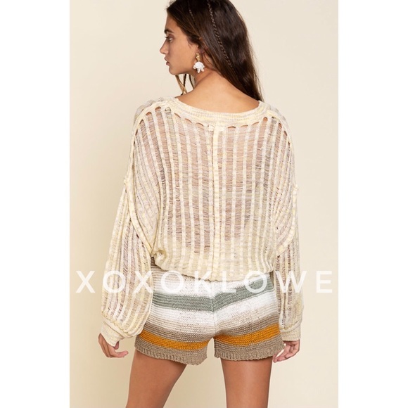 POL Olive Multi Striped Knit Shorts - Picture 8 of 16